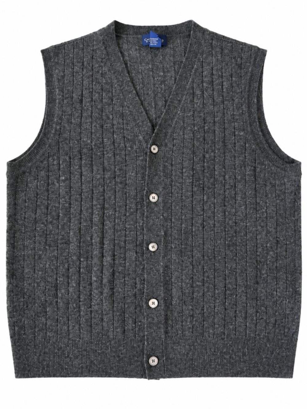 Club Room Ribbed Lambswool Button Sweater Vest XL